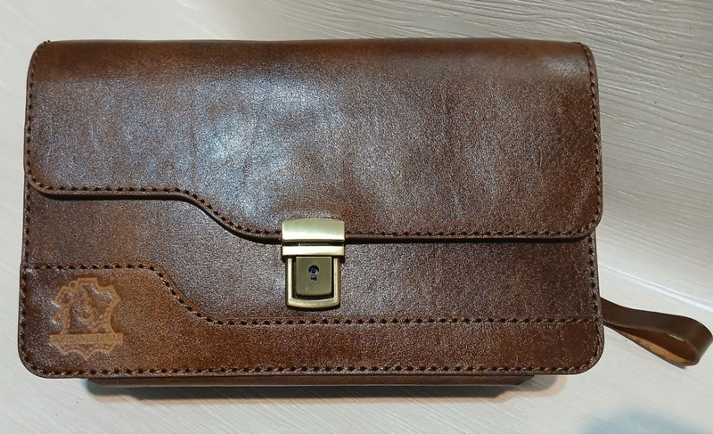 کیف پاسپورتی زیباس چرم چرم طبیعی دستدوز