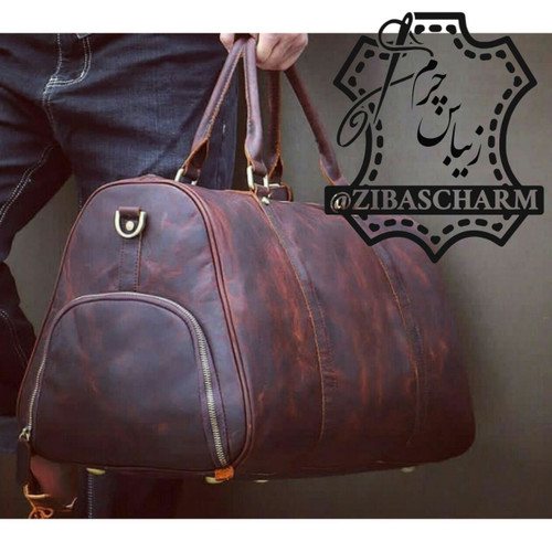 ساک و کیف ورزشی چرم طبیعی دست دوز زیباس چرم