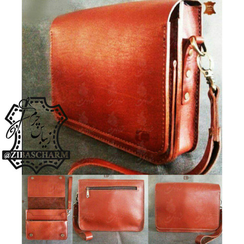 کیف مدارک دستی چرم طبیعی دست دوز زیباس چرم