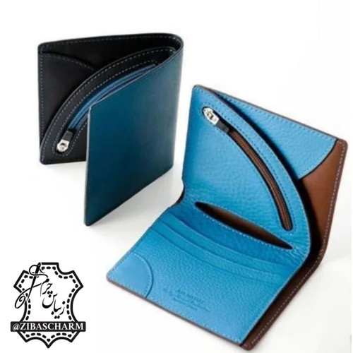 کیف جیبی کارت و پول چرم طبیعی دست دوز زیباس چرم