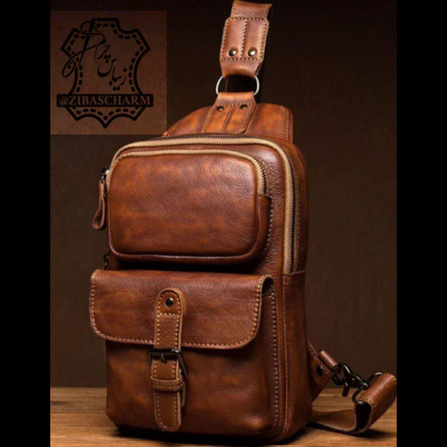 کیف بزرگ بادی بگ چرم طبیعی دستدوز زیباس چرم