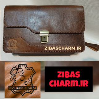 کیف پاسپورتی زیباس چرم چرم طبیعی دستدوز