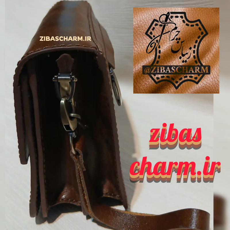 کیف مردانه زیباس چرم با طراحی ساده و شیک
